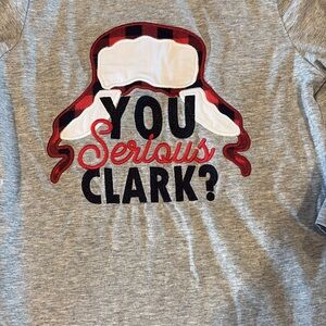 Gray Kids Tee with Red and Black Design